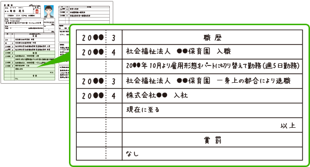 保育士の履歴書の書き方 保育士の転職 求人 募集なら マイナビ保育士