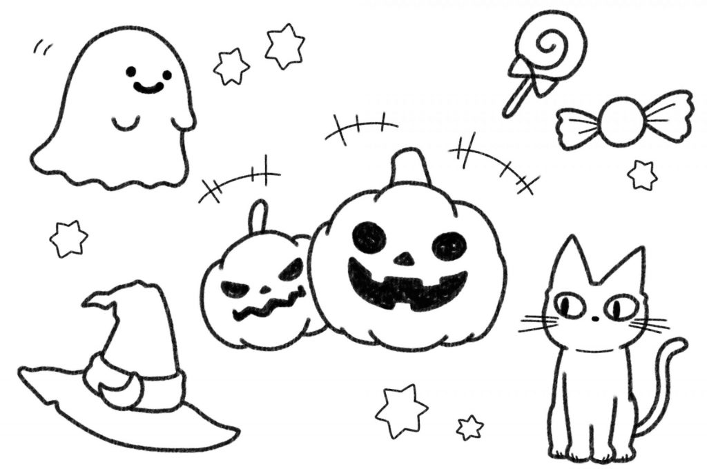 ぬりえ】ハロウィン | 保育士を応援する情報サイト 保育と暮らしをすこやかに【ほいくらし】