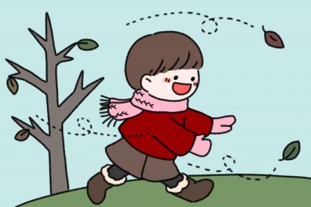 【12月のぬりえ】４歳～５歳　木枯らし